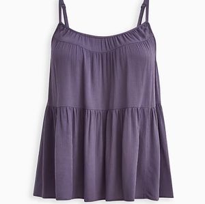 Torrid Purple Gauze Tiered Cami